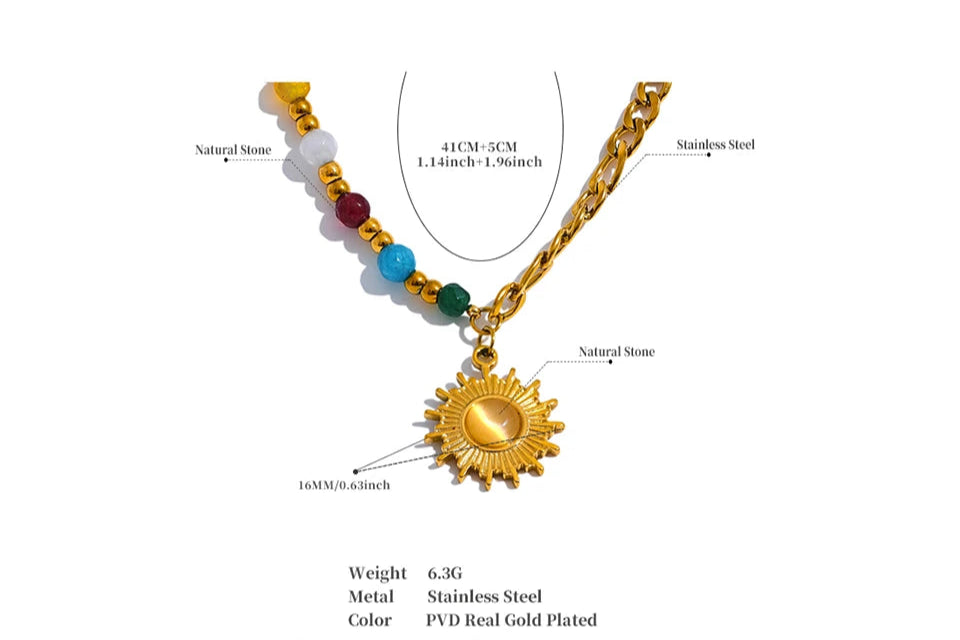 Sunburst Gemstone Pendant