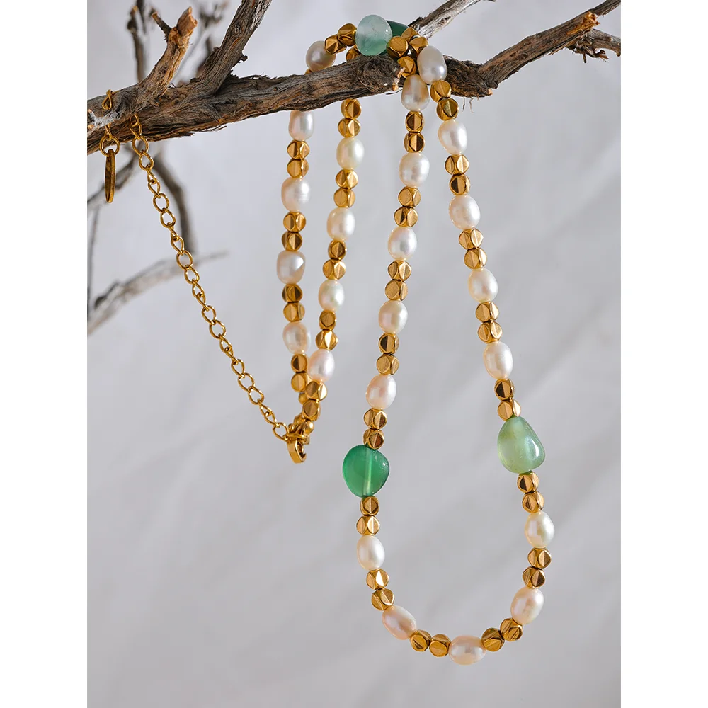 Springtime Pearl & Stone Necklace