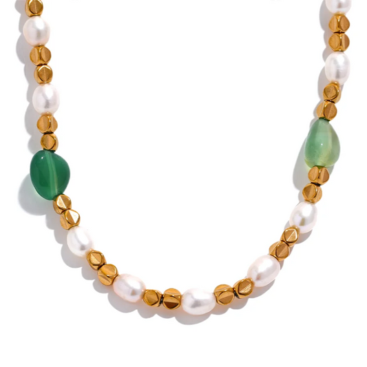 Springtime Pearl & Stone Necklace