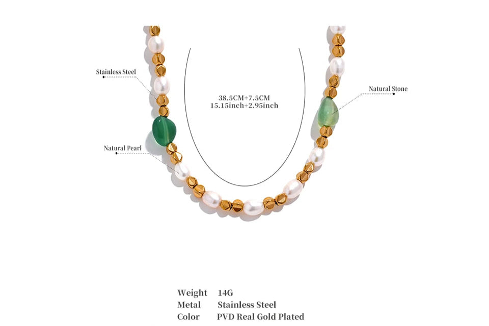 Springtime Pearl & Stone Necklace