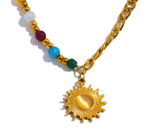 Sunburst Gemstone Pendant